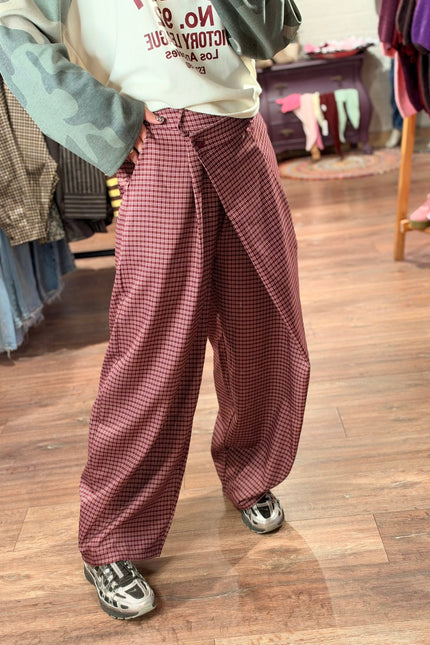 PANTALON GERUIT ELLA BORDEAUX - Hip is het