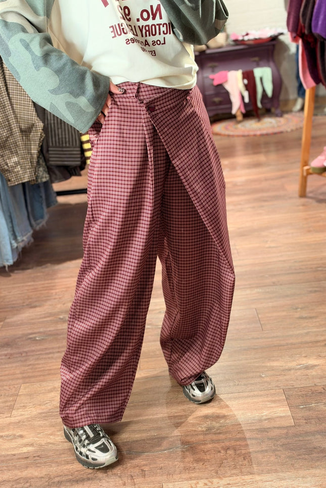 PANTALON GERUIT ELLA BORDEAUX - Hip is het