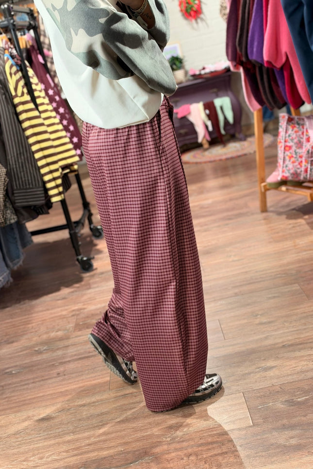 PANTALON GERUIT ELLA BORDEAUX - Hip is het