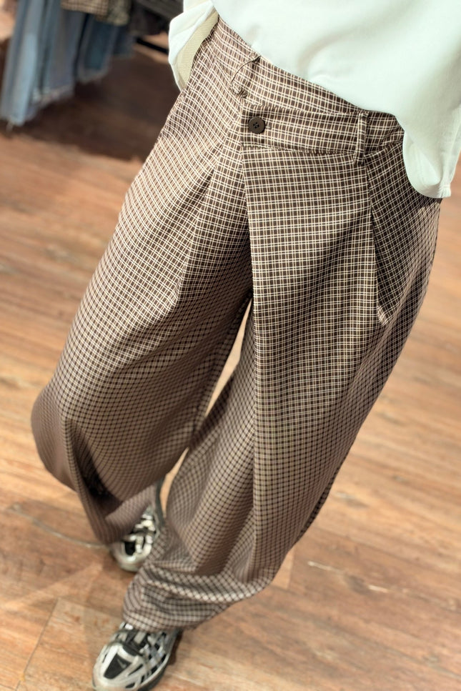PANTALON GERUIT ELLA BRUIN - Hip is het