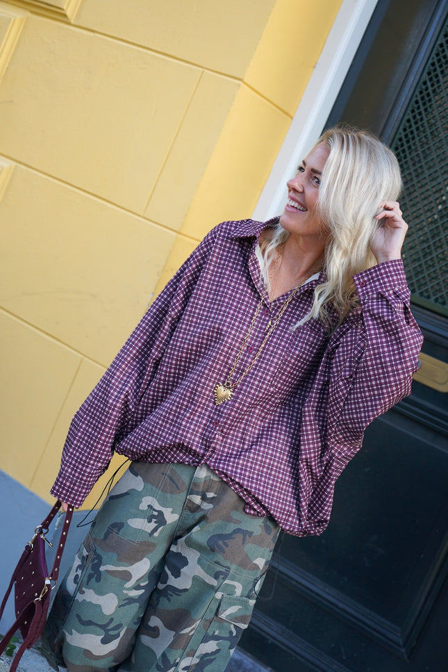 PARACHUTE BLOUSE LENTE AUBERGINE - Hip is het