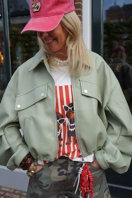 PU JACKET LIZZY GROEN - Hipishet