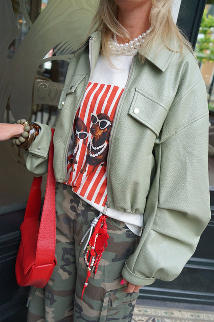PU JACKET LIZZY GROEN - Hipishet