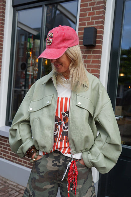 PU JACKET LIZZY GROEN - Hipishet
