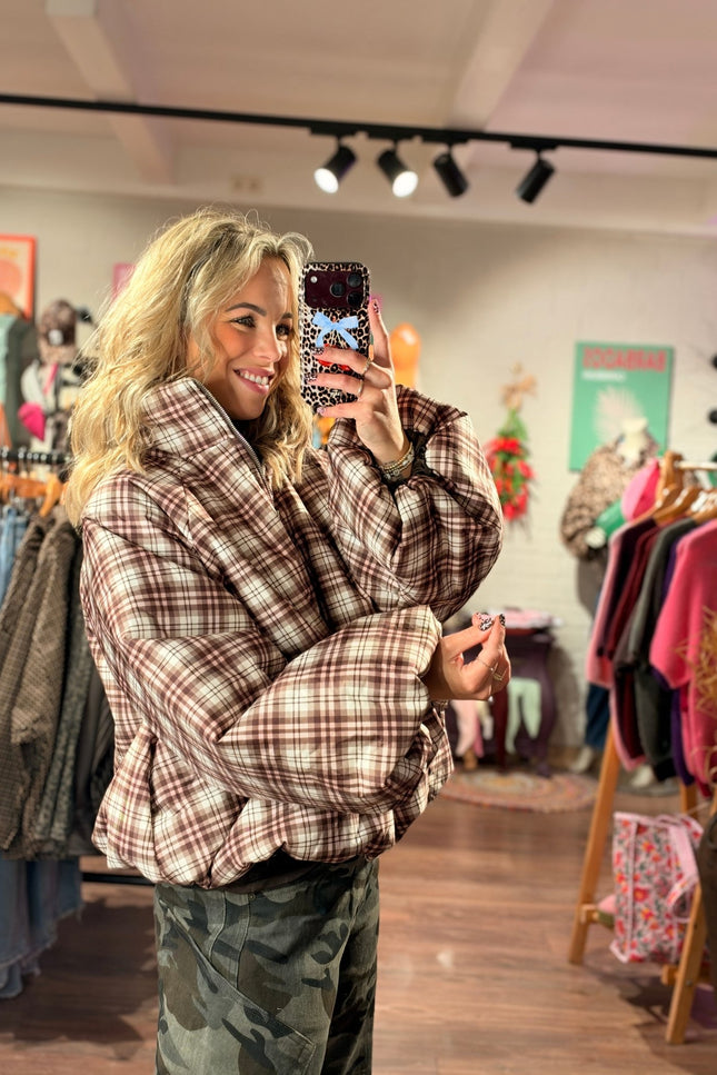 PUFFER JACKET GERUIT ILONA BRUIN ROZE - Hip is het