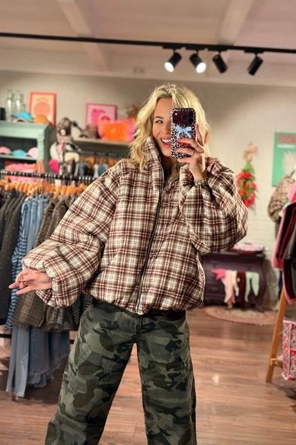 PUFFER JACKET GERUIT ILONA BRUIN ROZE - Hip is het