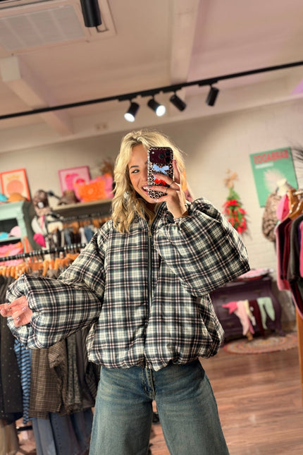 PUFFER JACKET GERUIT ILONA NAVY ROZE - Hip is het