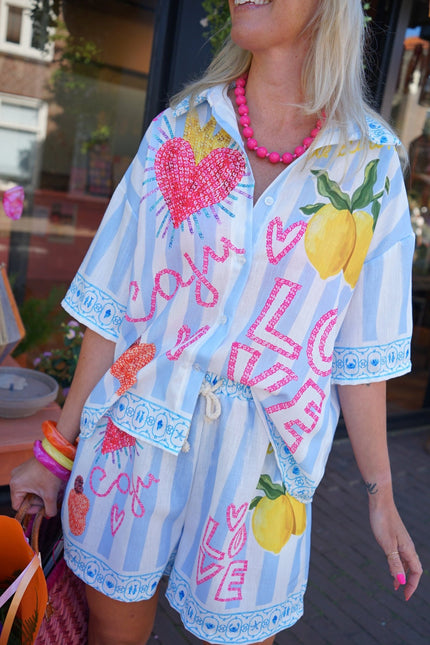 SET LEMON LOVE BLAUW - Hipishet