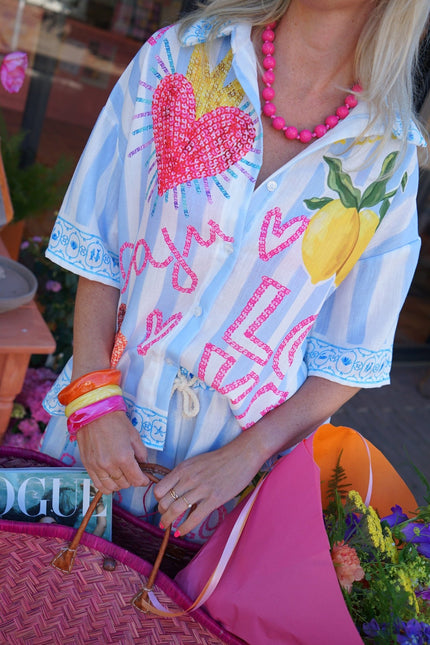 SET LEMON LOVE BLAUW - Hipishet