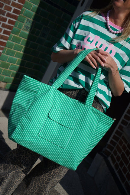 SHOPPER STREEP GROEN - Hipishet