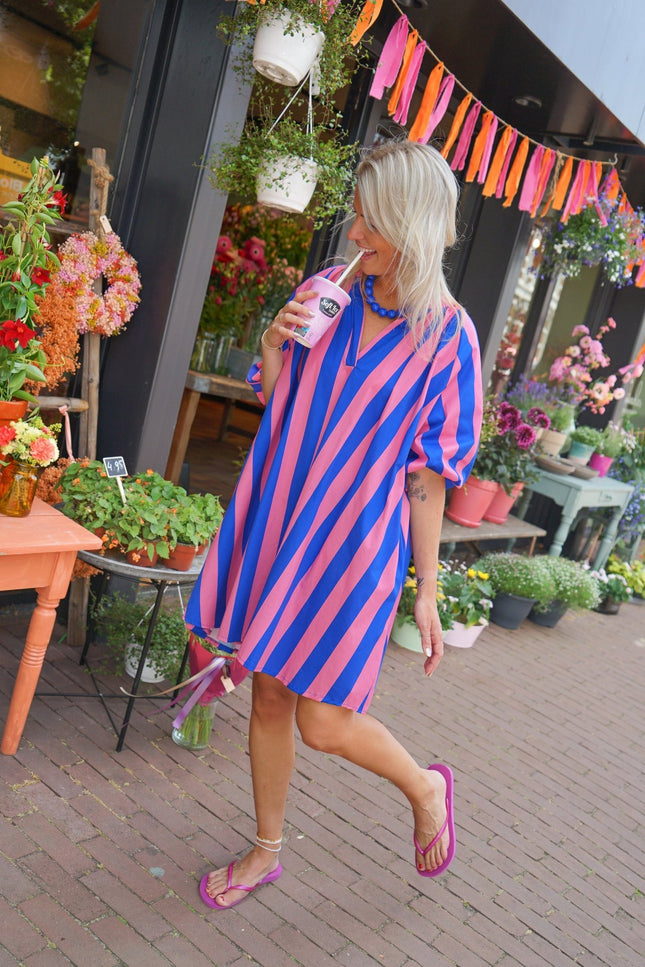 STREEP JURK ROSIE BLAUW ROZE - Hipishet