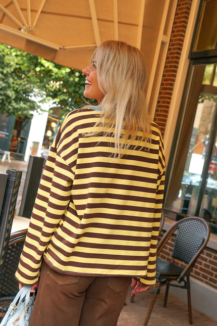 STREEP LONGSLEEVE NORTH GEEL - Hip is het