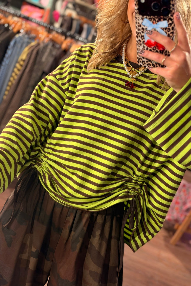 STREEP LONGSLEEVE TRIXIE BRUIN GROEN - Hip is het