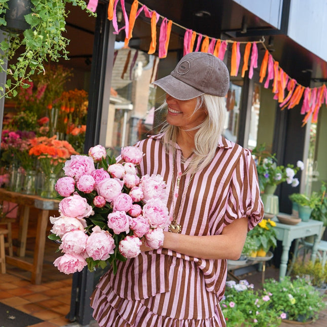 STREEP SET VEERLE BRUIN ROZE - Hipishet