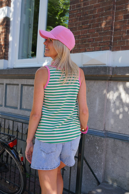 STREEP SINGLET LEA GROEN - Hipishet