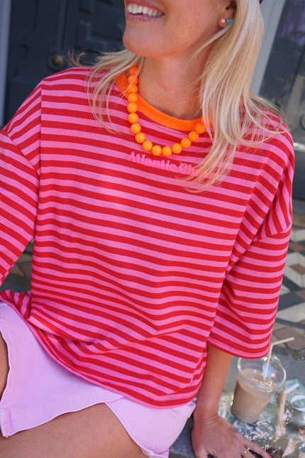 STREEP T - SHIRT ATLANTIC ROOD - Hipishet