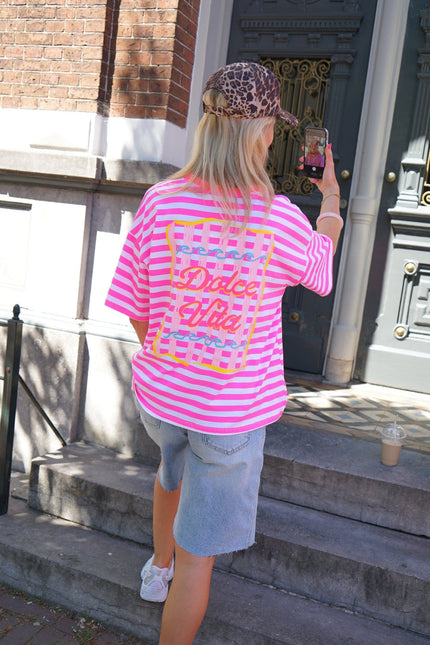 STREEP T - SHIRT DOLCE VITA ROZE - Hipishet