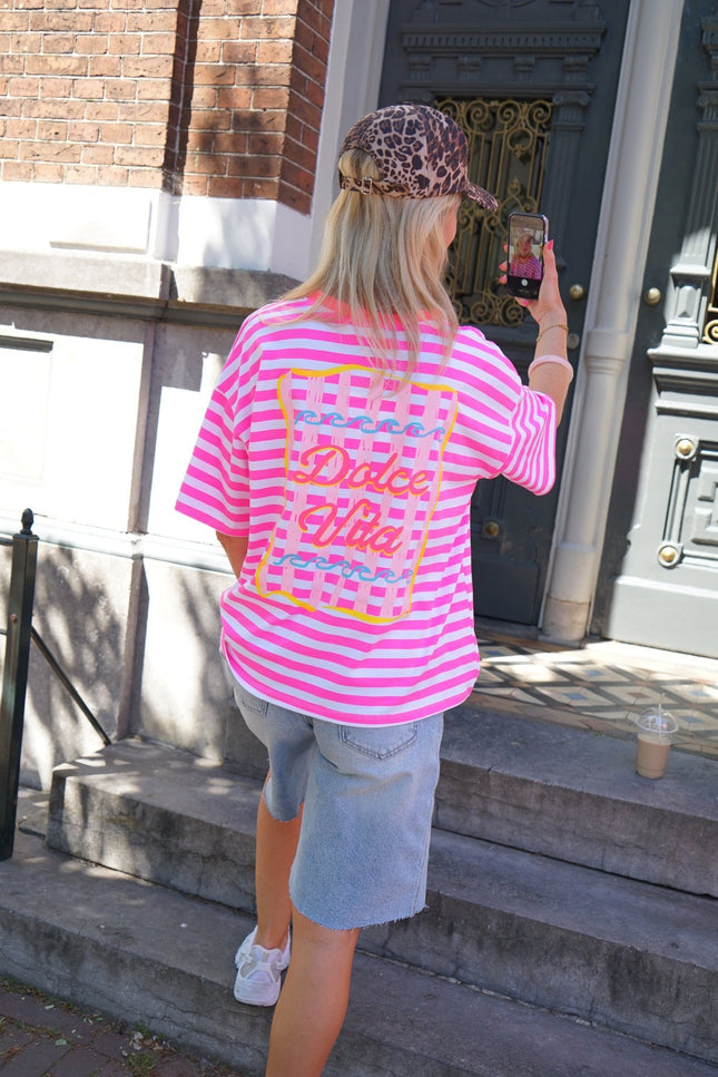 STREEP T - SHIRT DOLCE VITA ROZE - Hipishet