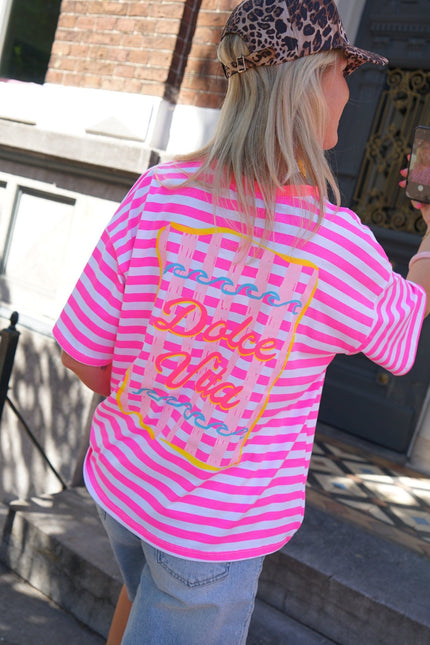 STREEP T - SHIRT DOLCE VITA ROZE - Hipishet