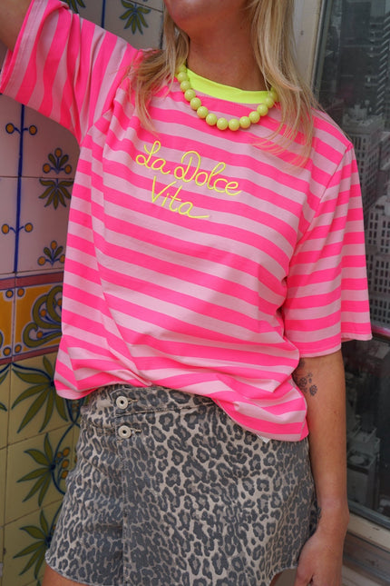 STREEP T - SHIRT DOLCE VITA ROZE - Hipishet