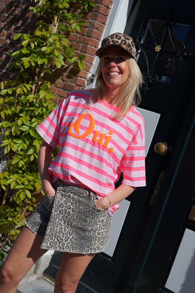 STREEP T - SHIRT OUI ORANJE ROZE - Hipishet