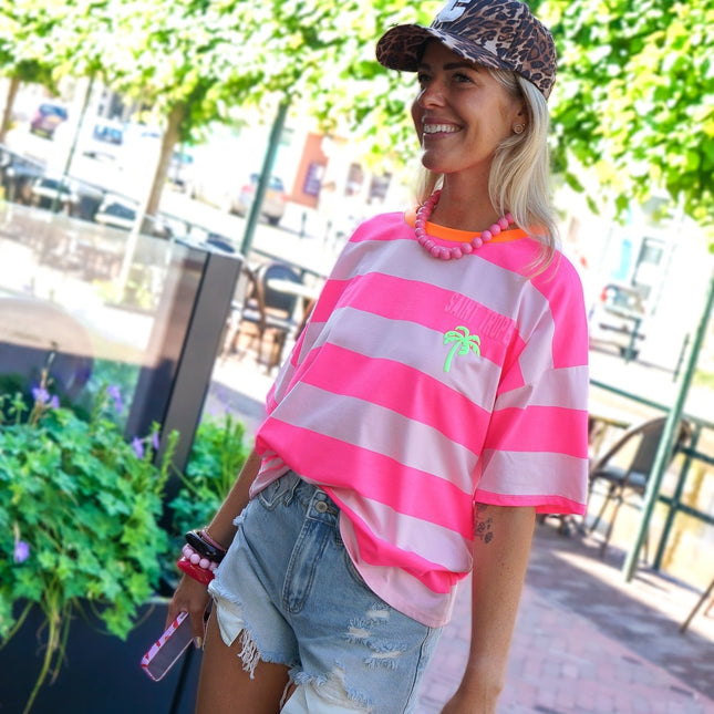 STREEP T - SHIRT SAINT TROPEZ ROZE - Hipishet