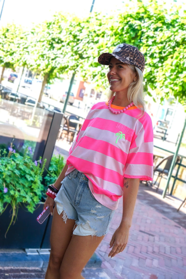 STREEP T - SHIRT SAINT TROPEZ ROZE - Hipishet