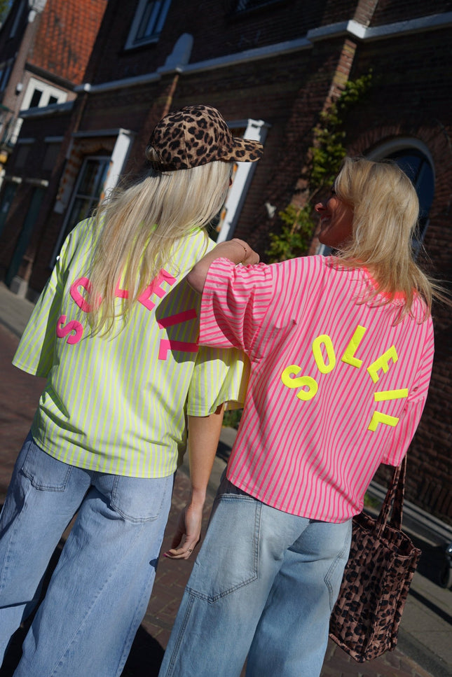 STREEP T - SHIRT SOLEIL NEON ROZE - Hipishet