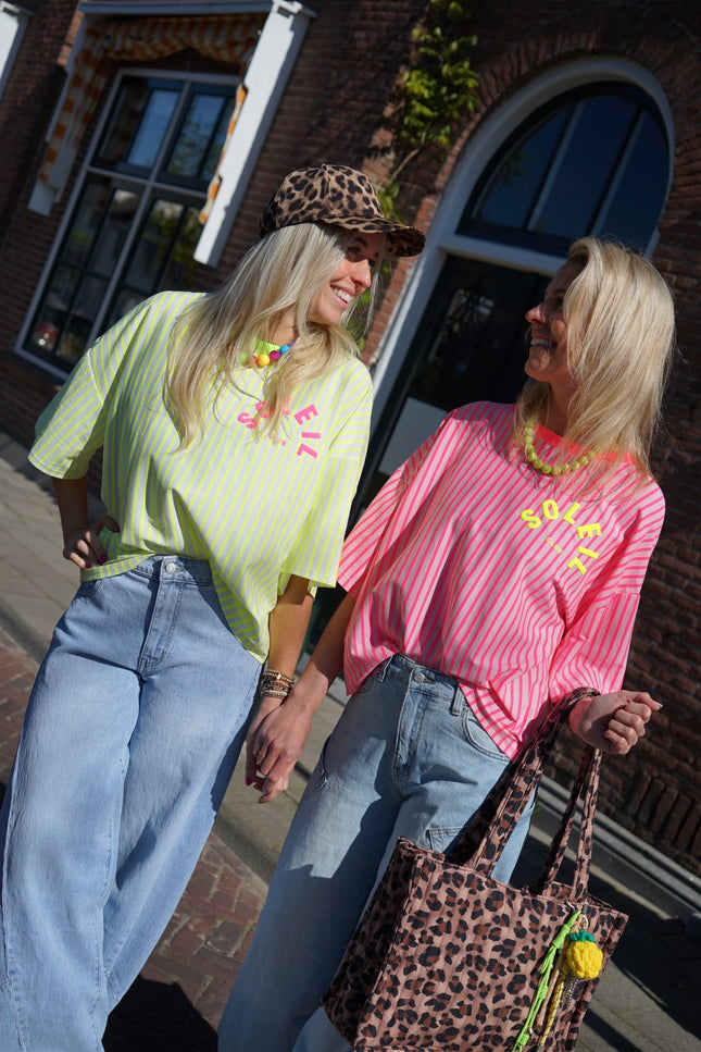 STREEP T - SHIRT SOLEIL NEON ROZE - Hipishet