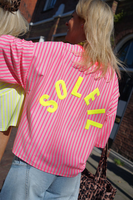 STREEP T - SHIRT SOLEIL NEON ROZE - Hipishet