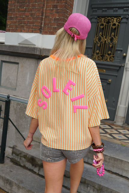 STREEP T - SHIRT SOLEIL ORANJE GROEN - Hipishet