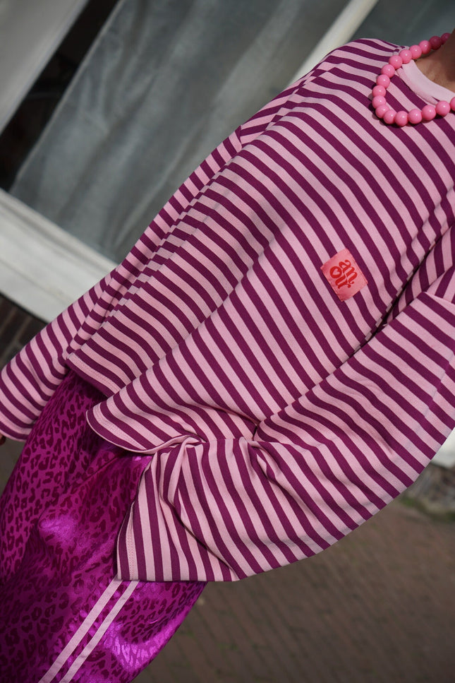STREEP TOP AMOUR AUBERGINE ROZE - Hipishet