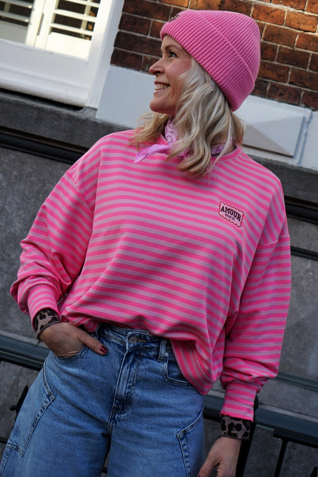 STREEP TOP AMOUR FUCHSIA ROZE - Hipishet