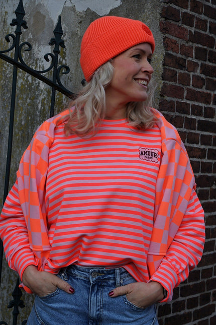 STREEP TOP AMOUR ORANJE ROZE - Hipishet