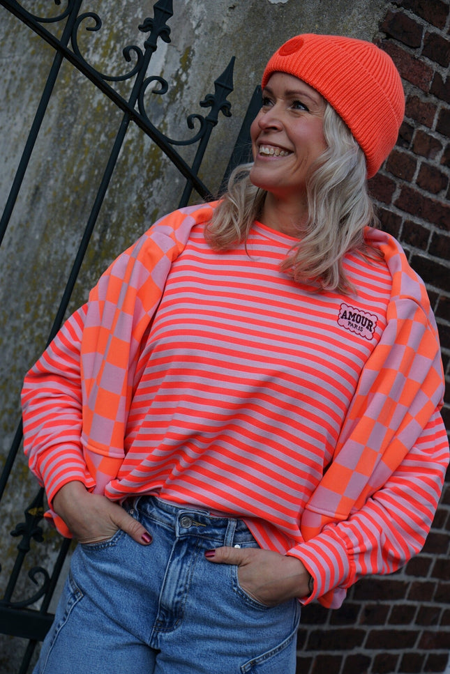 STREEP TOP AMOUR ORANJE ROZE - Hipishet