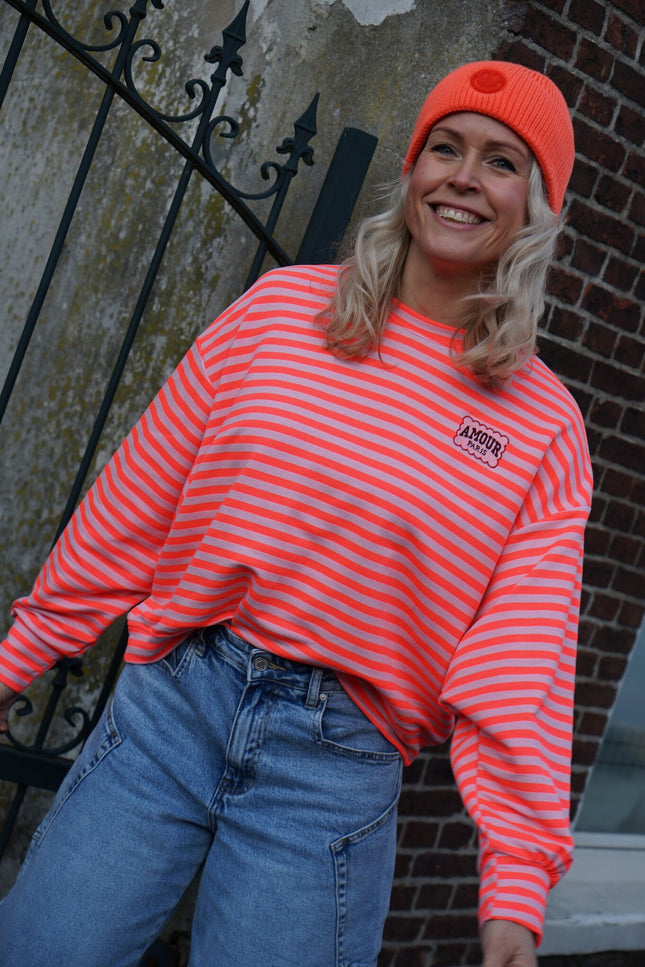 STREEP TOP AMOUR ORANJE ROZE - Hipishet