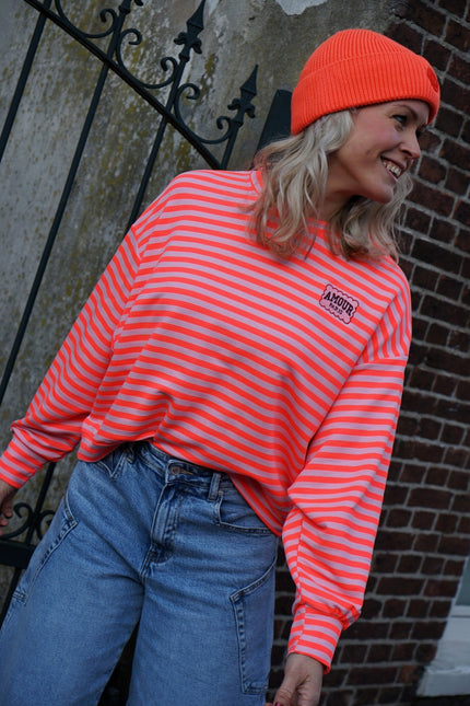STREEP TOP AMOUR ORANJE ROZE - Hipishet