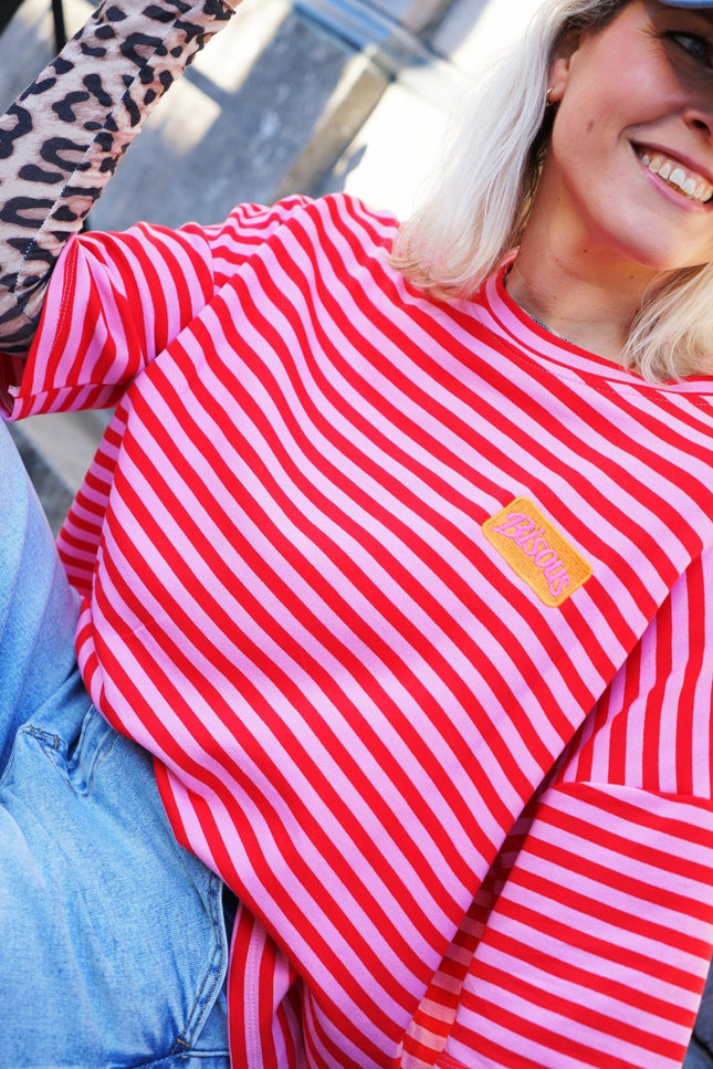 STREEP TOP BISOUS ROOD ROZE - Hipishet