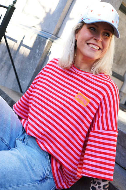 STREEP TOP BISOUS ROOD ROZE - Hipishet
