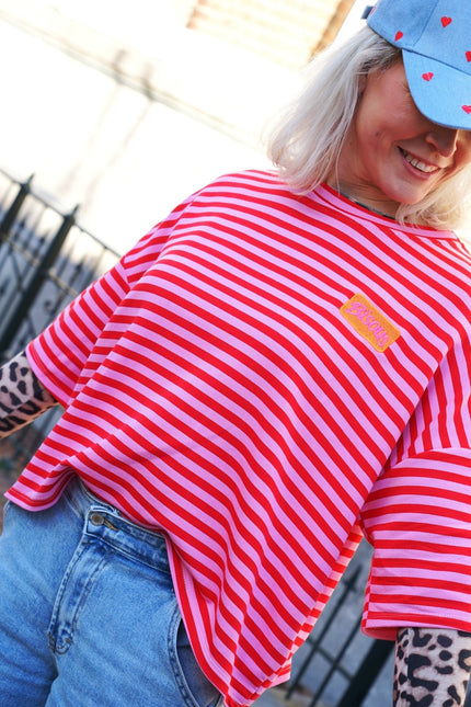 STREEP TOP BISOUS ROOD ROZE - Hipishet