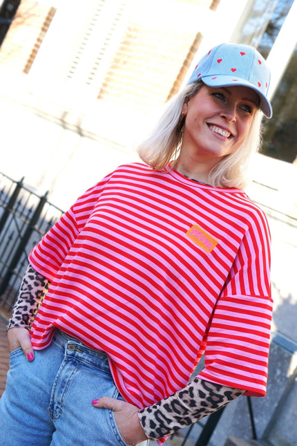 STREEP TOP BISOUS ROOD ROZE - Hipishet