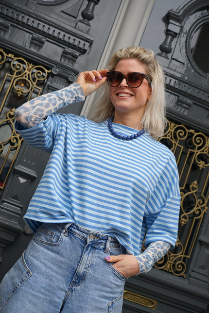 STREEP TOP EVI BLAUW - Hipishet