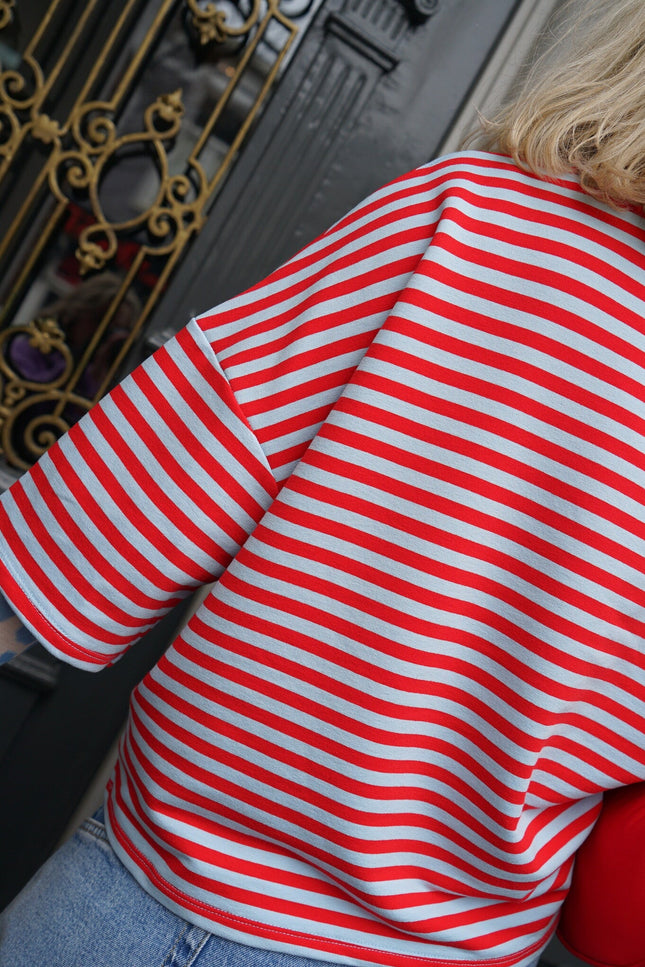 STREEP TOP EVI BLAUW ROOD - Hipishet