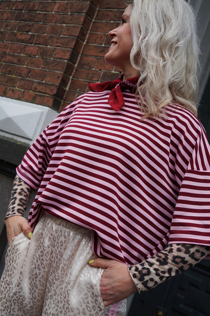 STREEP TOP EVI BURGUNDY ROZE - Hipishet