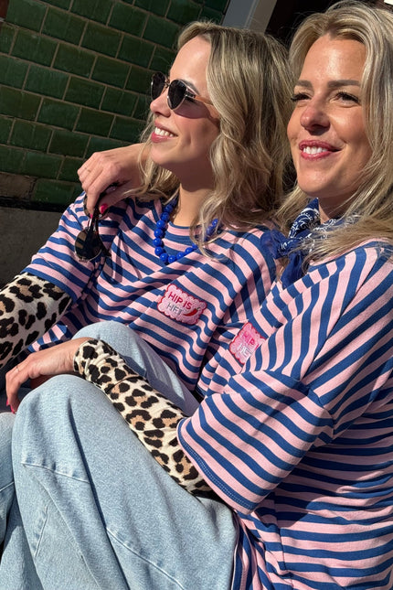 STREEP TOP HIP IS HET BLAUW ROZE - Hipishet