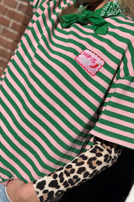 STREEP TOP HIP IS HET GROEN ROZE - Hipishet