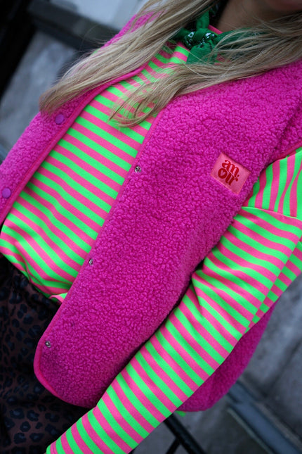 STREEP TOP KIM ROZE GIFGROEN - Hipishet
