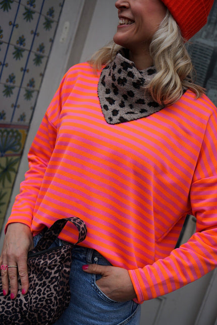 STREEP TOP KIM ROZE ORANJE - Hipishet