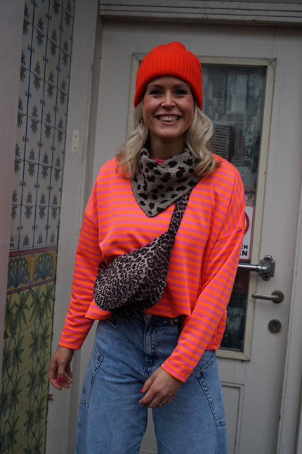 STREEP TOP KIM ROZE ORANJE - Hipishet