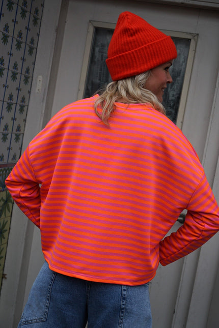 STREEP TOP KIM ROZE ORANJE - Hipishet